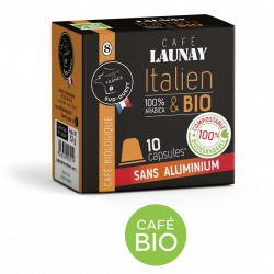 Italien BIO - Caps. NESPRESSO® - 100% biodégradables - Café Launay