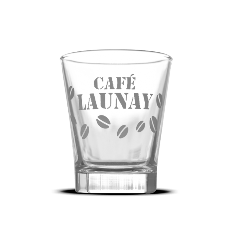 6 tasses à café en verre 8 cl - Café Launay