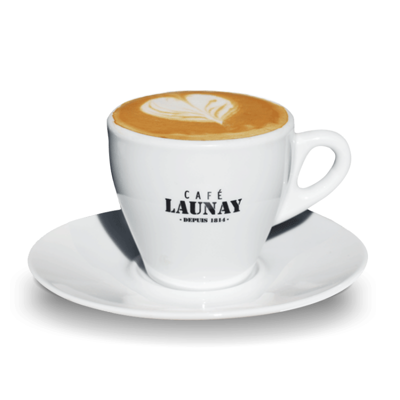 6 tasses à café en porcelaine - MOYENNES - 15cl - Café Launay