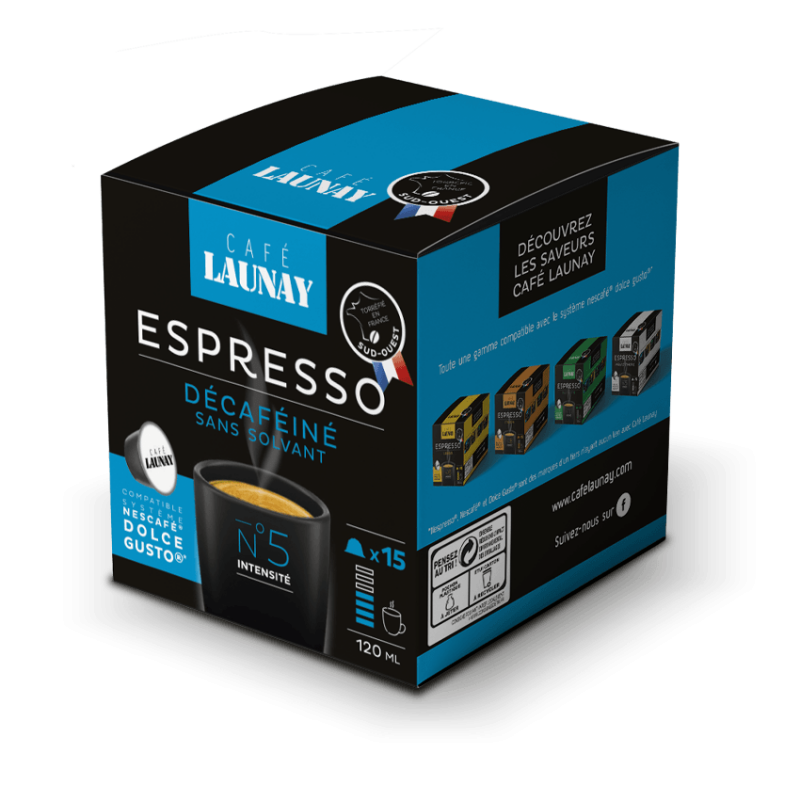 Espresso décaféiné - Capsules compatibles système Dolce Gusto