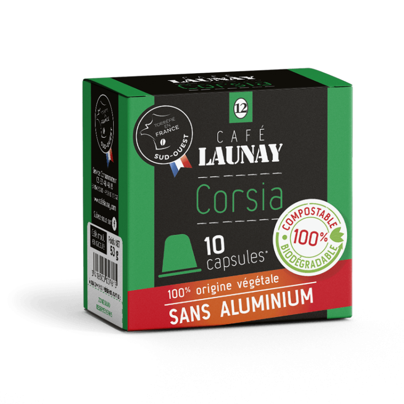 Corsia - Caps. NESPRESSO® - 100% biodégradables - Café Launay