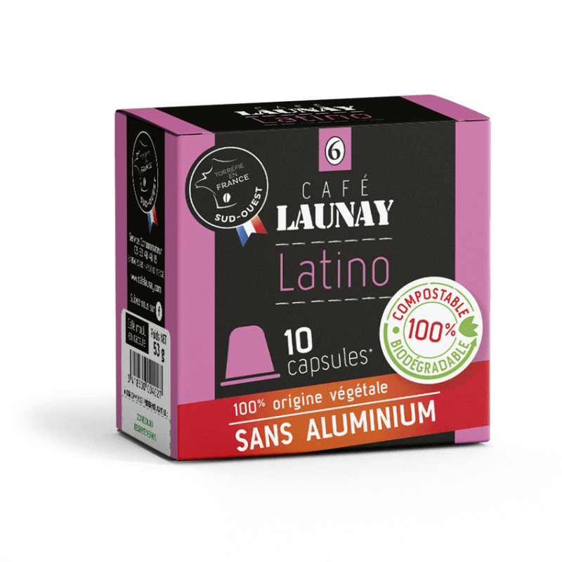 Latino - Caps. NESPRESSO® - 100% biodégradables - Café Launay